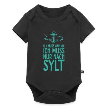 Sylt - Baby Premium Kurzarmbody - Schwarz - Vorne