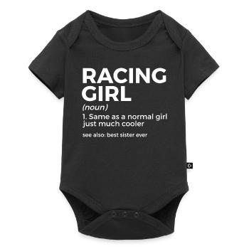 Racing Girl Motorsport Saying - Baby Premium short-sleeve bodysuit - black - Front