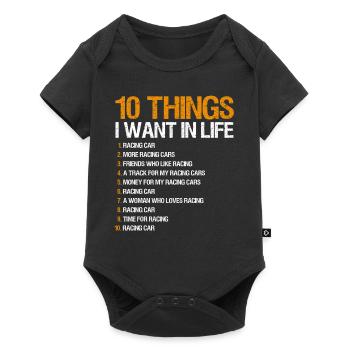 Racing Motorsport Saying - Baby Premium short-sleeve bodysuit - black - Front