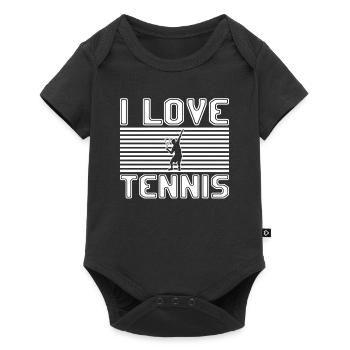 I love tennis - Baby Premium short-sleeve bodysuit - black - Front