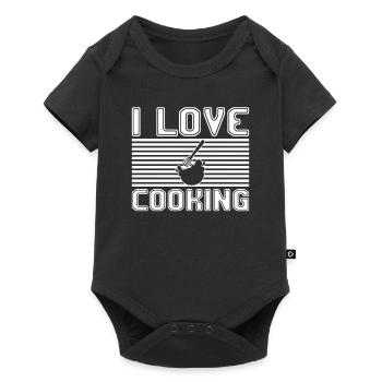 I love cooking - Baby Premium short-sleeve bodysuit - black - Front