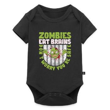 Halloween Zombie Zombies Eat Brains None - Baby Premium short-sleeve bodysuit - black - Front