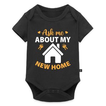 Pendaison de crémaillère - Posez-moi des questions sur ma nouvelle maison - Body à manches courtes Premium Bébé - noir - Devant