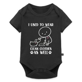 Mignon propriétaire de chien Gift Stick Figure Chiens - Body à manches courtes Premium Bébé - noir - Devant