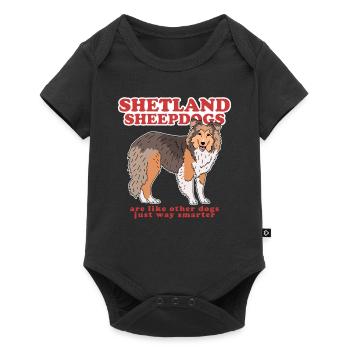 Shetland Sheepdog Dog Dog Propriétaire Cadeau - Body à manches courtes Premium Bébé - noir - Devant