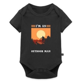 Je suis un homme de plein air randonnée escalade - Body à manches courtes Premium Bébé - noir - Devant