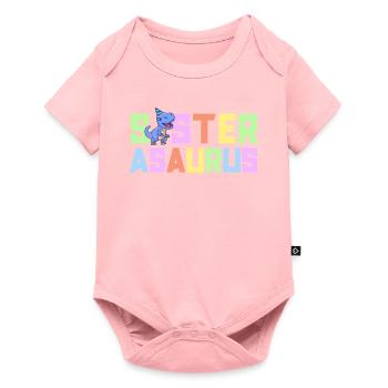 Sœur Asaurus Dinosaur Fête d’anniversaire T-Rex - Body à manches courtes Premium Bébé - rose - Devant