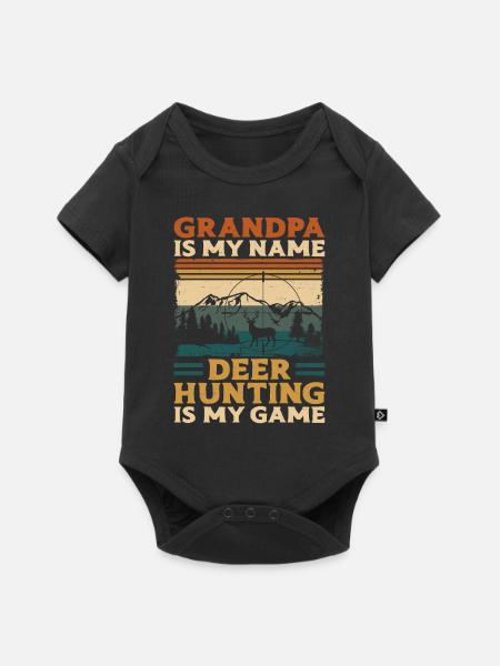 Buck Deer Hunting Hunter - Baby Premium Kurzarmbody - Schwarz
