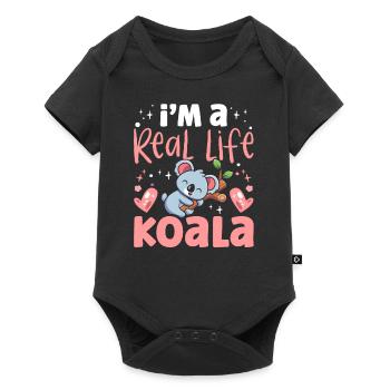 I Am A Real Koala Koala Bear Animal Koalas Sweet - Baby Premium short-sleeve bodysuit - black - Front