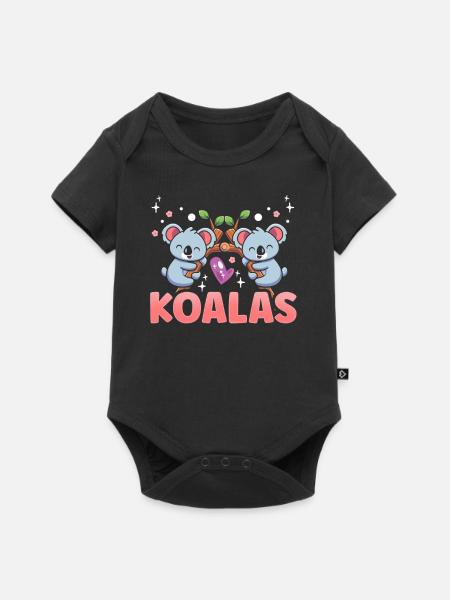Koalas Koala Koala Ours Animal Doux - Body à manches courtes Premium Bébé - noir