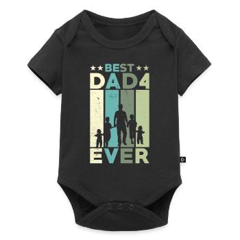 Meilleur père de tous les temps Retro Four Kids Best - Body à manches courtes Premium Bébé - noir - Devant