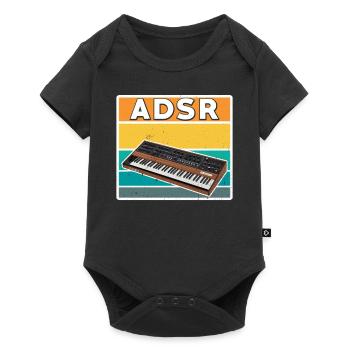 Adsr synthesizer - Baby Premium short-sleeve bodysuit - black - Front