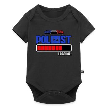 Polizist Loading Polizei - Baby Premium Kurzarmbody - Schwarz - Vorne