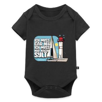 Sylt - Baby Premium Kurzarmbody - Schwarz - Vorne