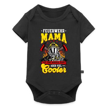 Feuerwehrfrauen Feuerwehrfrau - Baby Premium Kurzarmbody - Schwarz - Vorne
