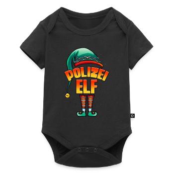 Polizist Polizei - Baby Premium Kurzarmbody - Schwarz - Vorne