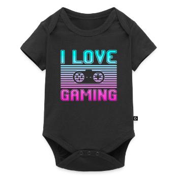 I love gaming - Baby Premium short-sleeve bodysuit - black - Front