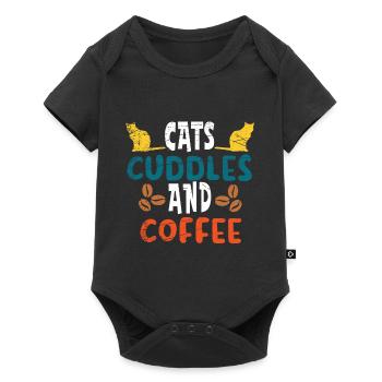 Cats Kitten Coffee Pet - Baby Premium short-sleeve bodysuit - black - Front