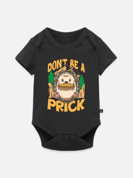 Igel knabbert Mais Maiskolben - Baby Premium Kurzarmbody - Schwarz