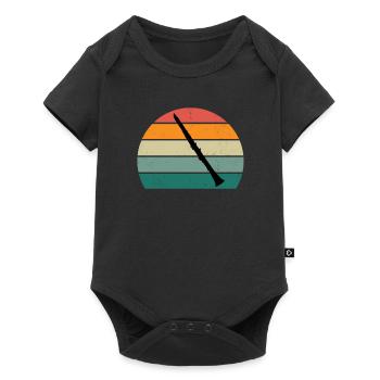 Clarinet player Clarinet player Clarinet - Baby Premium short-sleeve bodysuit - black - Front