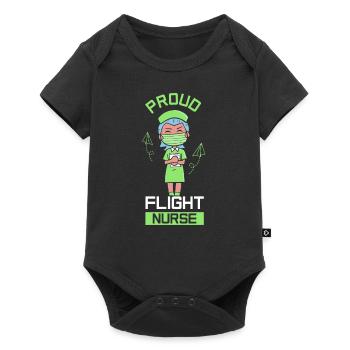Stolze Flight Nurse Flugkrankenschwester Beruf - Baby Premium Kurzarmbody - Schwarz - Vorne
