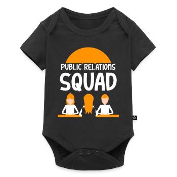 Équipe de relations publiques PR Öffentlichkeitsarbeit - Body à manches courtes Premium Bébé - noir - Devant
