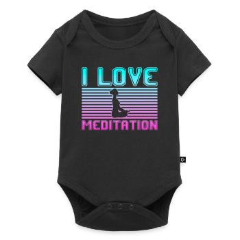 J’adore la méditation - Body à manches courtes Premium Bébé - noir - Devant