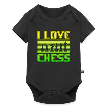 I love chess - Baby Premium short-sleeve bodysuit - black - Front
