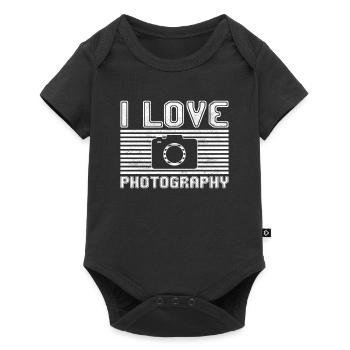 J’adore la photographie - Body à manches courtes Premium Bébé - noir - Devant