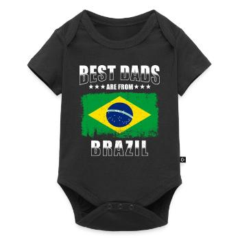 Père brésilien - Body à manches courtes Premium Bébé - noir - Devant