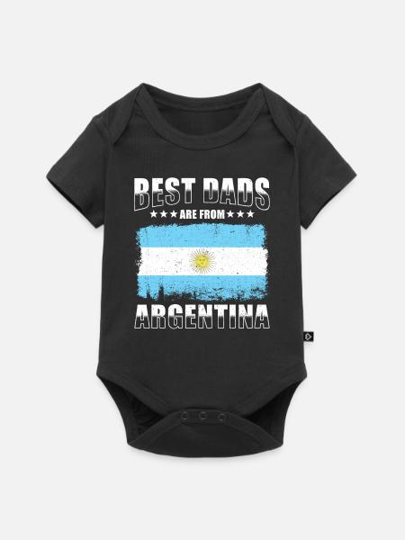 Argentinischer Vater - Baby Premium Kurzarmbody - Schwarz