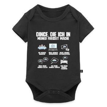 Huhn Hühner - Baby Premium Kurzarmbody - Schwarz - Vorne