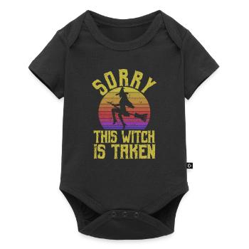 Lustige Halloween-Hexen-Ehe Sorry This Witch Is - Baby Premium Kurzarmbody - Schwarz - Vorne
