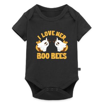 Lustige Halloween Brüste Geist Biene Spooky Ich - Baby Premium Kurzarmbody - Schwarz - Vorne
