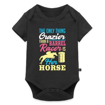 Fun Horse Racing Horse Racing Gift Idea - Baby Premium short-sleeve bodysuit - black - Front