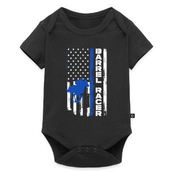 Fun Horse Racing Horse Racing Gift Idea - Baby Premium short-sleeve bodysuit - black - Front