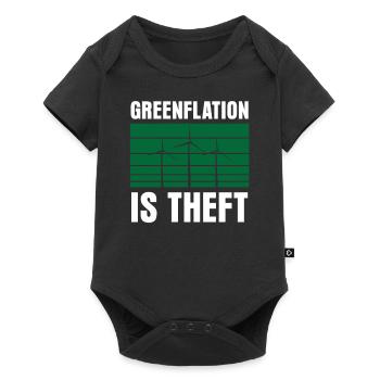 Greenflation est un vol Inflation Énergie verte - Body à manches courtes Premium Bébé - noir - Devant