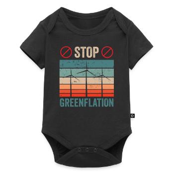 Greenflation Stop Green Inflation Énergie - Body à manches courtes Premium Bébé - noir - Devant