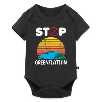 Greenflation Stop Inflation Énergie verte - Body à manches courtes Premium Bébé - noir - Devant
