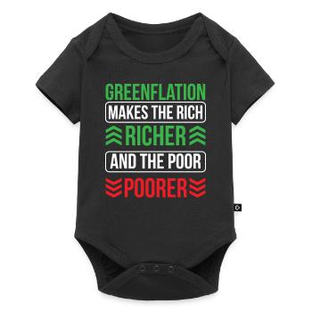 La greenflation rend les riches riches plus riches et les pauvres plus pauvres - Body à manches courtes Premium Bébé - noir - Devant