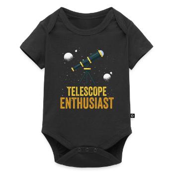 Telescope Enthusiast Space Stars Universe - Baby Premium short-sleeve bodysuit - black - Front