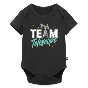 Team Telescope Stars Space Universe - Baby Premium short-sleeve bodysuit - black - Front