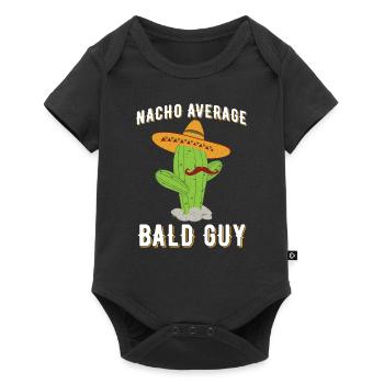 Nacho Average Bald Guy Humor Hilarious Bald Man - Baby Premium short-sleeve bodysuit - black - Front