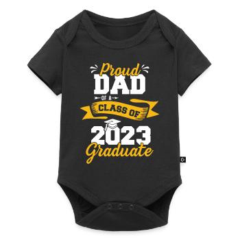 Fier père d’un diplômé de la promotion 2023 - Body à manches courtes Premium Bébé - noir - Devant
