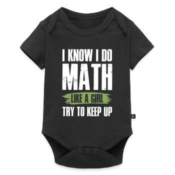 mathematics girls - Baby Premium short-sleeve bodysuit - black - Front