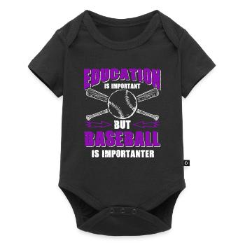 baseball dicton drôle - Body à manches courtes Premium Bébé - noir - Devant