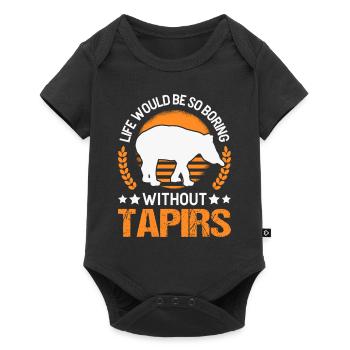 La vie serait si ennuyeuse sans Tapirs - Body à manches courtes Premium Bébé - noir - Devant
