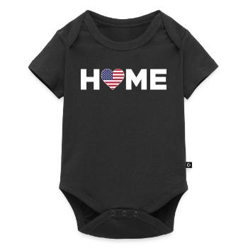USA Home USA Flag - Baby Premium short-sleeve bodysuit - black - Front