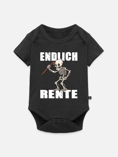 ENDLICH RENTE - Baby Premium Kurzarmbody - Schwarz