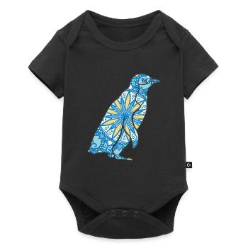 Mandala Penguin Geometric Pattern Art - Body à manches courtes Premium Bébé - noir - Devant